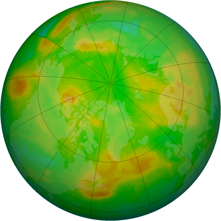 Arctic ozone map for 16 June 2003